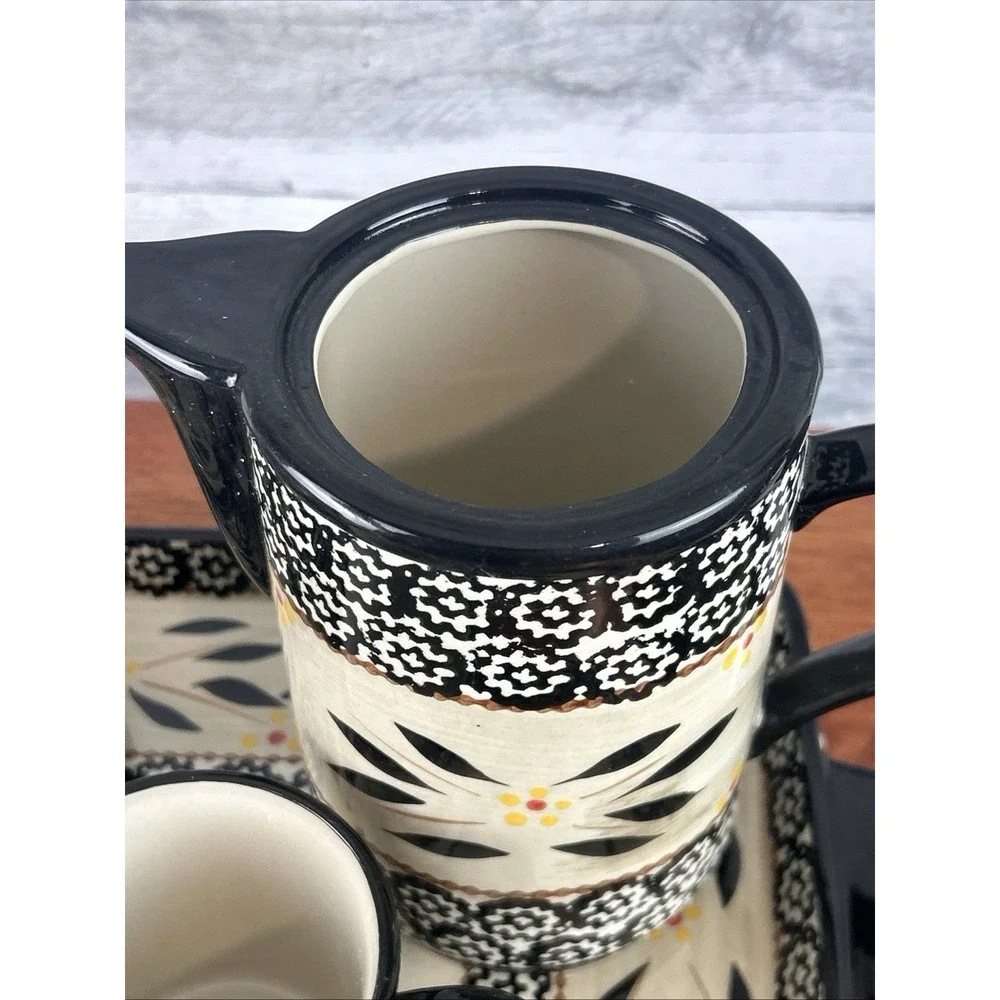 Temp-Tations By Tara Old World Black Tea, Sugar, Creamer, & Tray Set